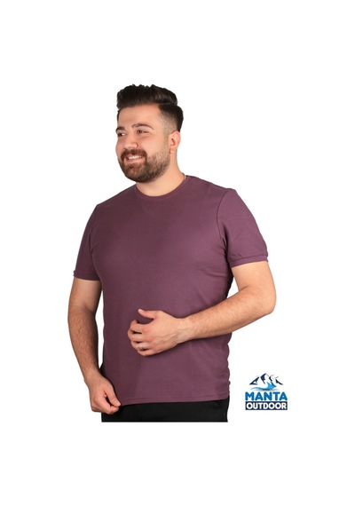 Manta MNT 2387 S. Yaka Erkek T-Shirt-23610 Mor