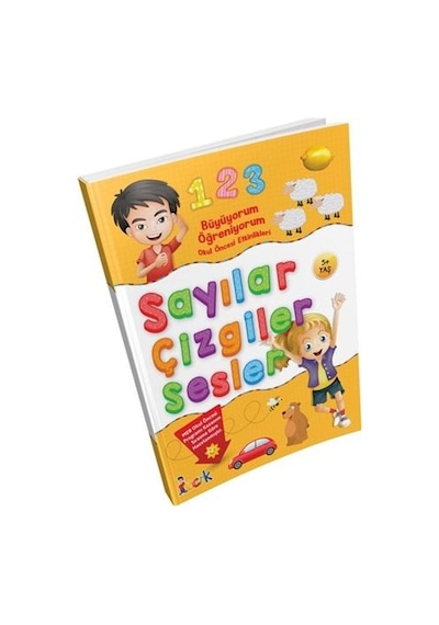 Sayılar - Çizgiler - Sesler - Büyüyorum Öğreniyorum Okul Öncesi Etkinlikleri- Bıcırık Yayınları