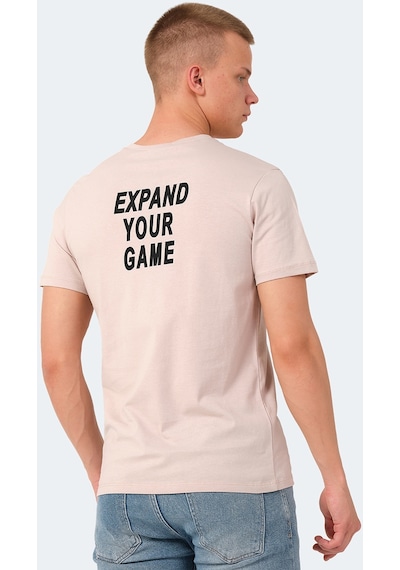 Slazenger VEDA Erkek Baskılı Taş Gri Tişört
