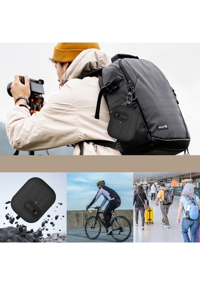 Samsung Galaxy Buds 3 Fe / Buds 3 Pro / Buds 3 İle Uyumlu Kılıf Kilitli Tpu Premium Matte Trip Case Koyu Gri