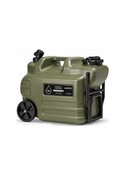 Tekerlekli Musluklu Su Bidonu - Madfox Galon Air Pe - 28 Litre - Yeşil - 387060 Çok Renkli