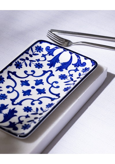 Madame Coco Reve Bleu Ellis Dikdörtgen Tabak - 22 Cm - Mavi/beyaz 8684427225424 Çok Renkli
