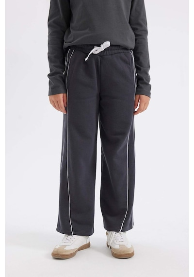 DeFacto Kız Çocuk Wide Leg Geniş Bol Paça Beli Lastikli Eşofman Altı C9674A824AUAR31 Antrasit