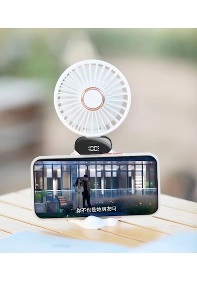 Mini Klima 5 Kademeli Şarjlı Taşınabilir Dijital Led Göstergeli El Fanı Vantilatör