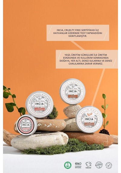 INCIA %100 Doğal Tüm Vücut İçin Butter Yoğun Nemlendirici Krem Hindistan Cevizli Organik Vegan 50 ML