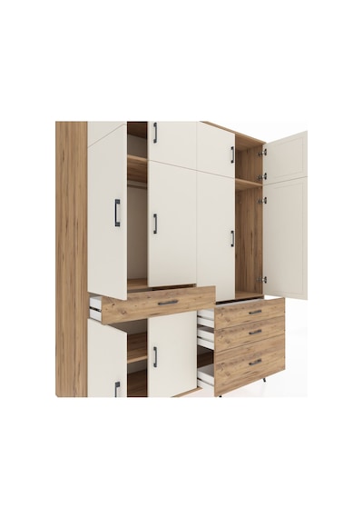 Kronos Gardrop 5 Raflı 4 Çekmeceli 2 Askılı 176x59x221 Çam-aytaşı/çam Aytaşı/çam Kronos Gardrop 5 Raflı 4 Çekmeceli 2 Askılı 176x59x221 Çam-aytaşı/çam Aytaşı/çam