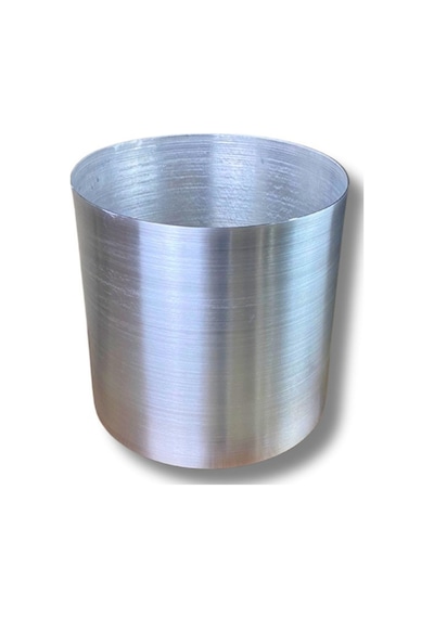 Cihan Çiçekçilik Galvaniz Saksı 12x12 Paslanmaz Metalik  Çelik