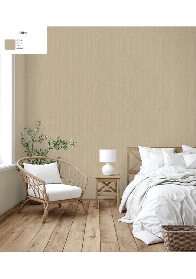Alfa Doğal Kumaş Dokulu Duvar Kağıdı, 3711-3, Bej, 16,50 M² Ce, Iso 9001, Iso 10002, Iso 14001