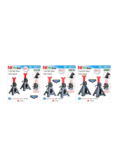 Ntproline Kriko Standı 2 Ton 4 Ayaklı Emniyet Pimli 19021c