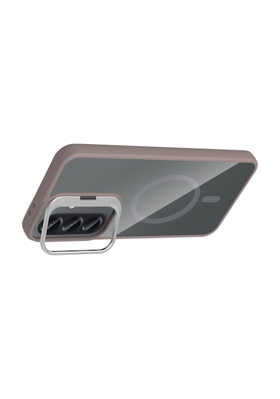 Gpack Samsung Galaxy Uyumlu A37 Kılıf Etro Standlı Araç Tutucu Özellikli Kamera Lens Koruyucu  Gri