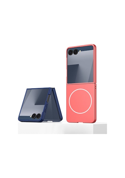 Galaxy Uyumlu Z Flip 7 Kılıf Wireless Şarj Özellikli Pazarplus Kıpta M-safe Kılıf Pembe