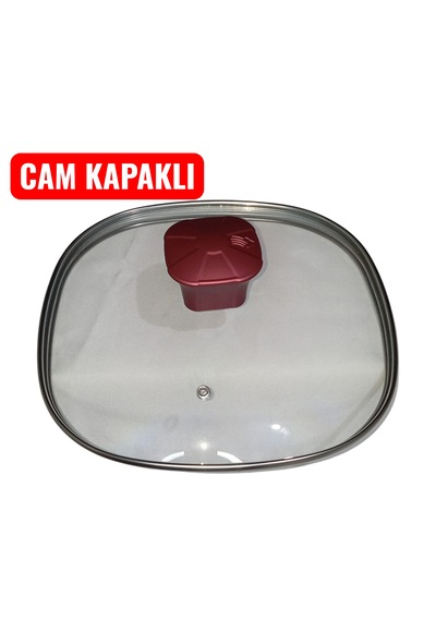 Famos 6 Parça Kendinden Kulplu Cam Kapaklı Döküm Sahan Seti Rose Gold