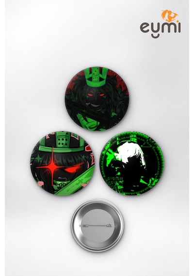 Roblox 1x1x1x1 Forsaken King Kral Çanta Süsü Rozet İğneli Buton Rozet Seti 58 Mm 3'lü Çok Renkli