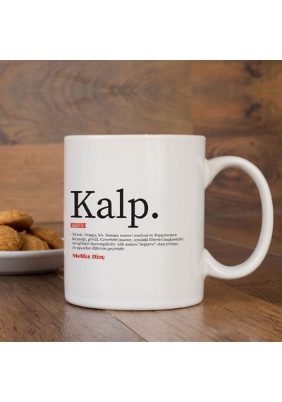 Lügatçe Kalp Isme Özel Kupa
