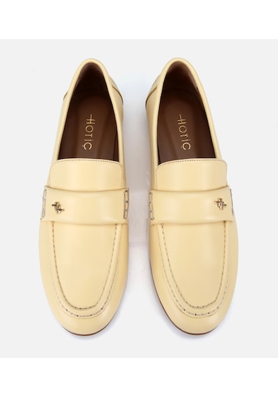 Hotiç Kadın Deri Sarı Yumuşak Dokulu Klasik Loafer