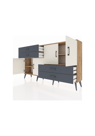 Arges Konsol 3 Raflı 4 Çekmeceli 4 Kapaklı 176x30x99 Çam-aytaşı/a Çam-aytaşı/antrasit Arges Konsol 3 Raflı 4 Çekmeceli 4 Kapaklı 176x30x99 Çam-aytaşı/a Çam-aytaşı/antrasit