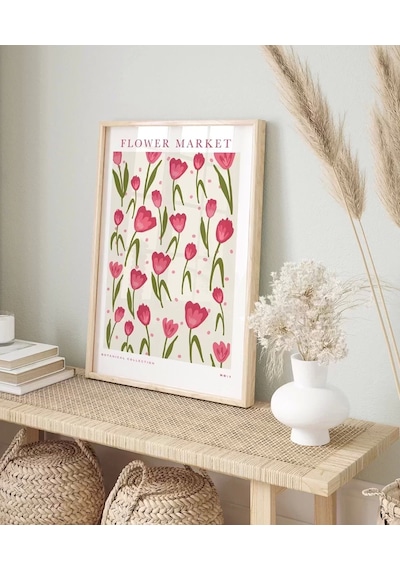 Çerçevesiz Poster Flower Market No 1
