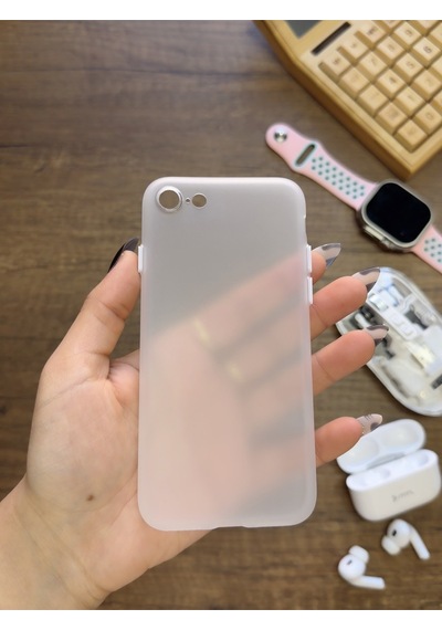 Apple iPhone 7 Uyumlu Süper İnce Mat Ultra Thin Silikon Kılıf Şeffaf