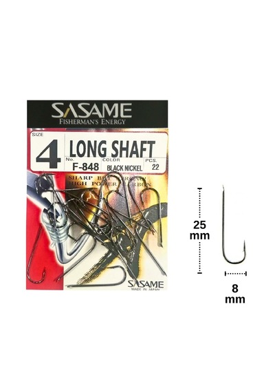Sasame F-848 No:4 Long Shaft Olta İğnesi 22 Adet