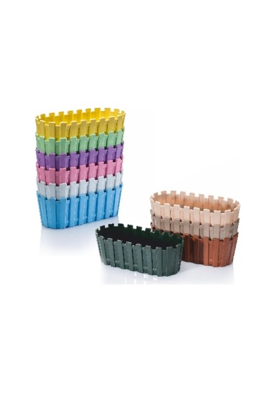 Poliwork Plastik Saksı Renkli Akasya 40cm 3 Adet Seçenekli AH035 244506505