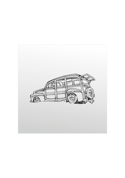 Folyo Sticker Klasik Araba Adkpquy706 100cm Uzunluk Siyah