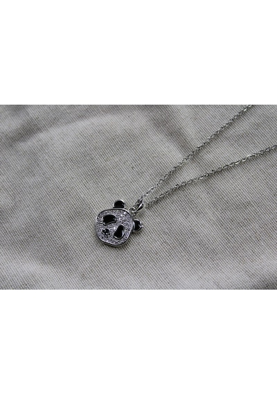 Byantep Panda Silver Çelik Kolye