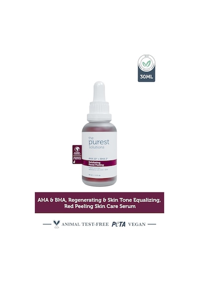 The Purest Solutions, Aha Bha Canlandırıcı Cilt Tonu Eşitleyici Kırmızı Peeling Cilt Bakım Serumu 30 Ml Aha 10% + Bha 2% Sku: Smg8690010390097