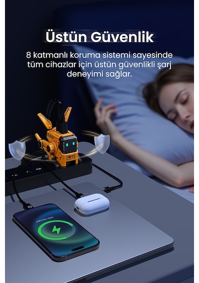Gravastar Alpha65 Sarı Özel Seri Robot Figürlü 65w Hızlı Şarj