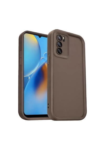 Newface Oppo A16 Kılıf Viera Silikon - Kahverengi