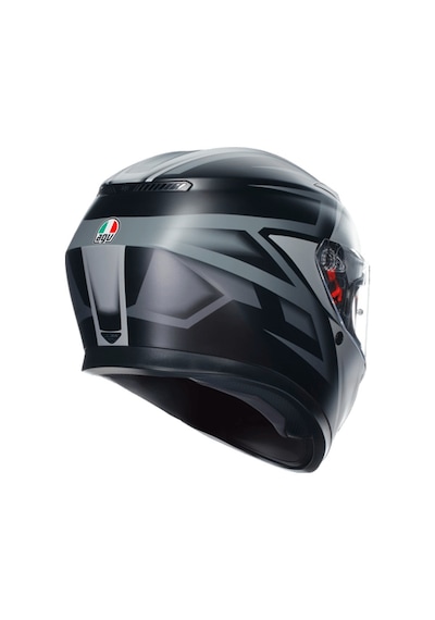 Agv K3 Compound Matt Black Grey Kapalı Kask Gri