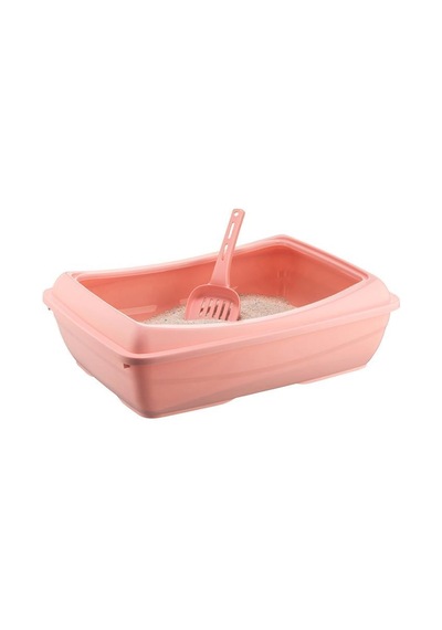 Omnipazar Sy-5095 Büyük Açık Evcil Hayvan Kedi Tuvaleti Pembe