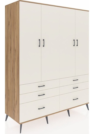 Kronos Gardrop 8 Raflı 6 Çekmeceli 4 Kapaklı 176x59x221 Çam-aytaşı Beyaz Kronos Gardrop 8 Raflı 6 Çekmeceli 4 Kapaklı 176x59x221 Çam-aytaşı Beyaz