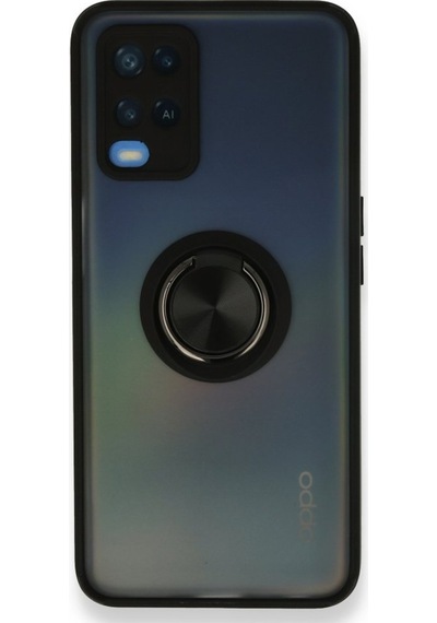 Oppo A54 4G Kılıf Montreal Yüzüklü Standlı Silikon Kılıf