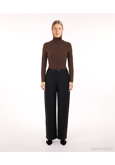 Yargıcı Düz Normal Bel Pantolon 26kkpn3031x 001 Siyah