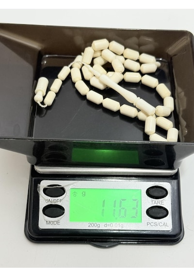 Kesme Fildişi Tesbih 11,60 Gram - Koleksiyonluk Fil Dişi Tespih F039
