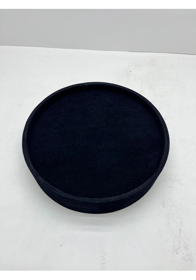Süet Kumaş Siyah Renk 20x20 Cm Yuvarlak Batırmalı Bileklik Kelepçe Tablası Çok Renkli