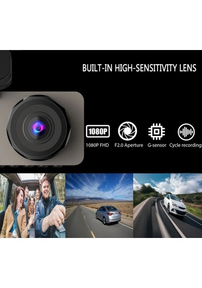 3 Kameralı /1080p Ultra Kaliteli/ Wifi Özellikli/g-sensör/gece Gö
