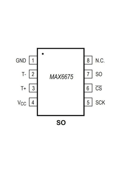 MAX6675 SOIC-8 SMD Sıcaklık Sensör Entegresi