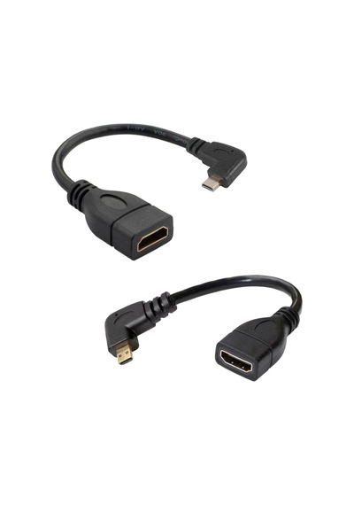 90 Derece Ltipi Micro - Mini Hdmi 2'li Set Mikro Hdmı Mini Hdmı Çevirici