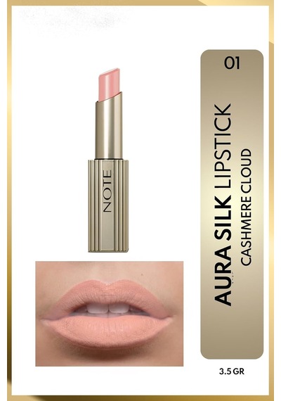 Aura Silk Lipstick 01 Cashmere Cloud Kremsi Yarı Parlak Ruj - Nude Diğer