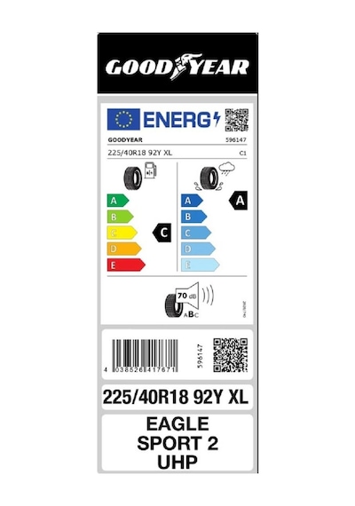 Goodyear 225/40 R18 92Y Eeagle Sport 2 Uhp XL Fp Yaz Lastiği 2024