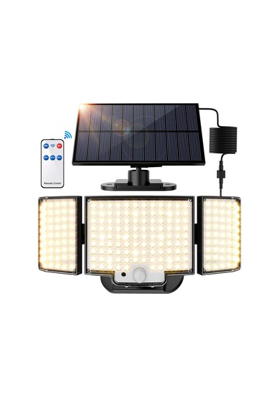 Sigrill 12 Led Güneş Enerjili Hareket Sensörlü Işık, Ip65, 3 Modlu, 340 Aydınlatma, Sıcak Işık