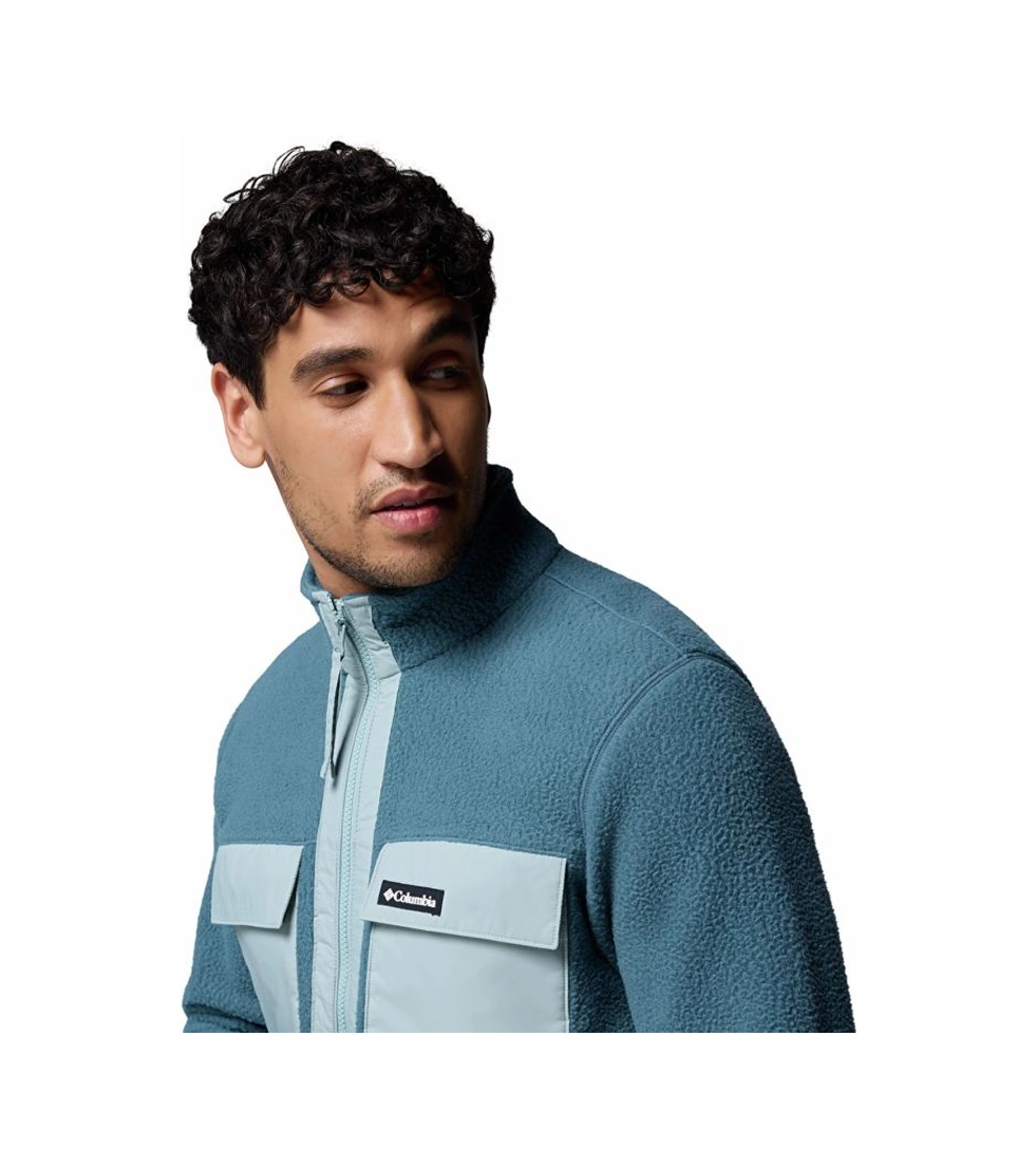 Columbia Juniper Peak Full Zip Fleece Mavi Erkek Outdoor Polar Xe6508 Mavi