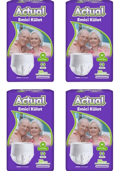 Actual Emici Külot Medium 30'lu X 4 Adet M