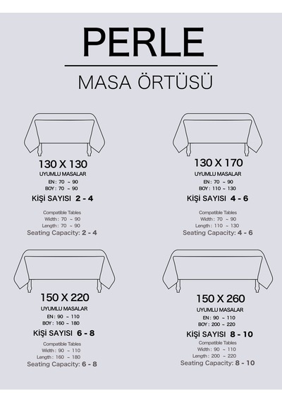 Daily Series Kadife Dokulu Beyaz Masa Örtüsü Beyaz