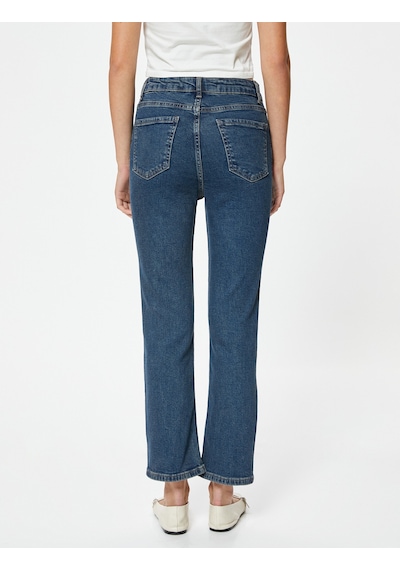 Koton İspanyol Paça Kot Pantolon Crop Slim Fit Standart Bel Orta İndigo 5wal40011md İndigo Koton İspanyol Paça Kot Pantolon Crop Slim Fit Standart Bel Orta İndigo 5wal40011md İndigo