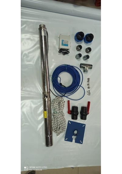 Impo Sk 415/15 5,5hp Krom Başlıklı 50 Mt Yassı Kablolu Ve 100 Mt Halatlı Çift Vanalı Akıtma Başlıklı Trifaze Takım Dalgıç Pompa