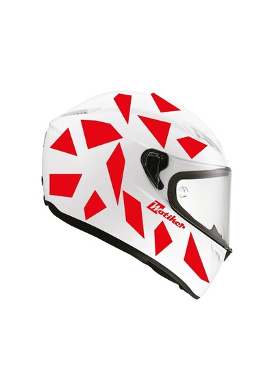 Kare Kırmızı Kamuflaj Kask Sticker Modeli 2