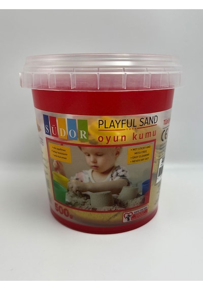 Kinetik Kum Kırmızı Renk 500 Gr Sarı