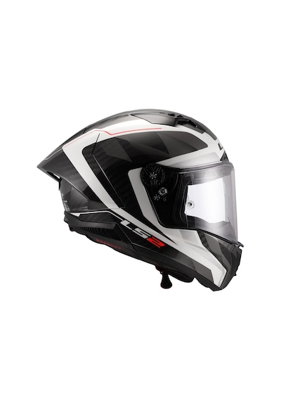 Ls2 Thunder Karbon Gp Aero Raute Kapalı Kask Beyaz - Gri